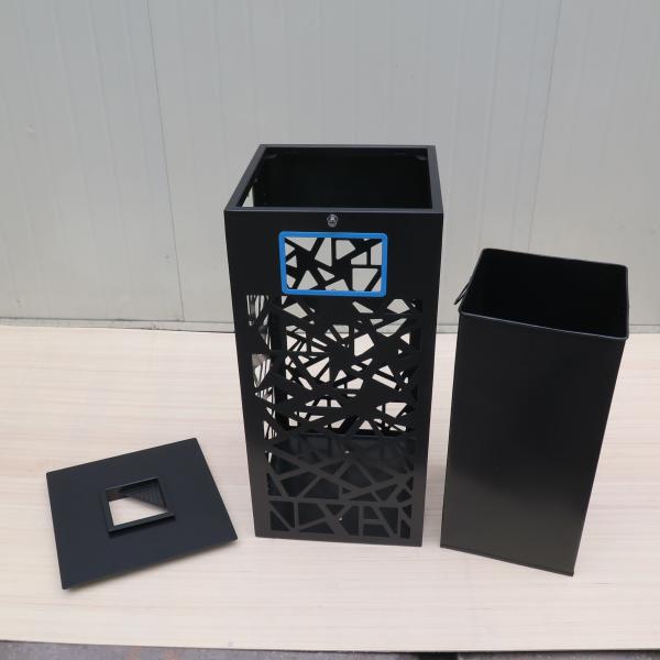Carved Pattern Sunproof Dia 400mm Steel Outdoor Garbage Cans