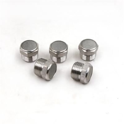 White 1/2 Pneumatic Silencer Muffler 0.1-0.8Mpa Stainless Steel Exhaust Muffler