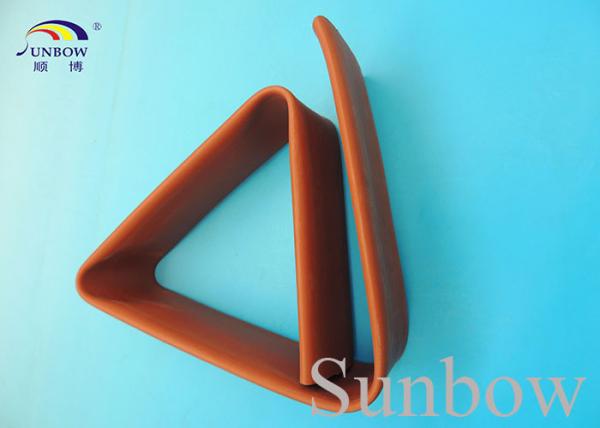 2/1 1KV Polyolefin Heat Shrink Tubing Bus Bar Protecting Sleeve , Brown Yellow