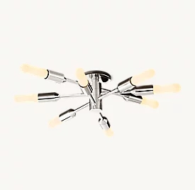 60w Crystal Flush Mount Luxury Ceiling Lights Полированная никелевая отделка