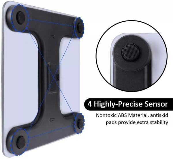 Battery Powered LED Glass Health Scale for Accurate Measurement of Body Fat Visceral Fat Muscle Bone and Basal Metabolic