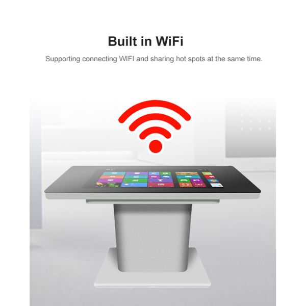 Restaurant Coffee Shop Multi-Touch Interactive Table 4k 43 Inch Waterproof Windows OS