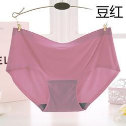 Anti-Static Seamless Underwear Female Breathable Ice Silk Mid Waist Underwear