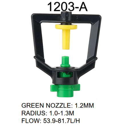 Rotating Sprinkler for Nursery Irrigation Endurable and Refractive Atomization Design