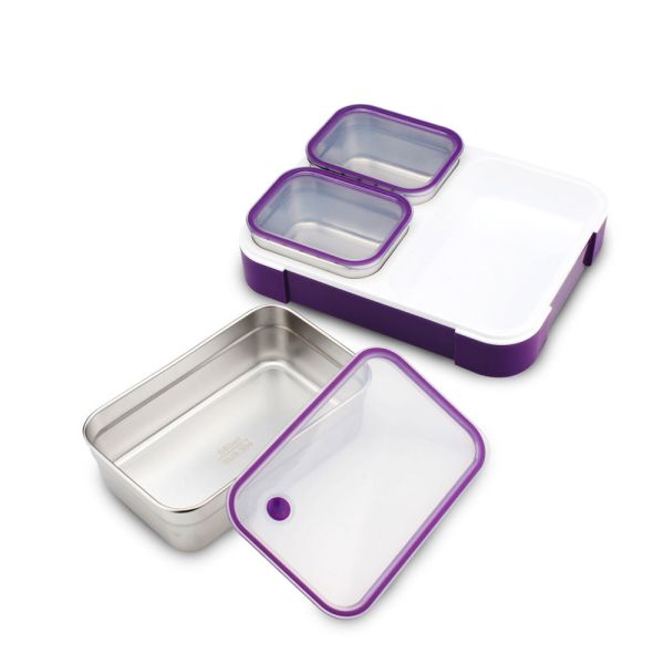 Металлическая коробка с 4 отсеками с пропускной способностью 1060 мл