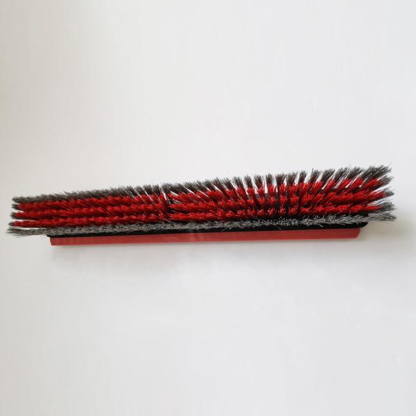 Steel Long Push Broom 60cm Deck Floor Scrub Brush With Rubber