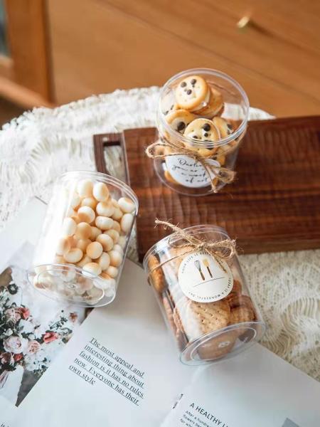 Custom Christmas Santa Cookie Jar With Lid Plastic Jam container 1400ml