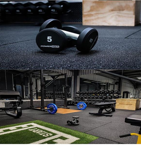 Custom Commercial Gym Flooring Rolls Green / Blue Rubber Non Slip Matting Roll