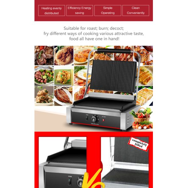 Las partes de la parrilla eléctrica plana en color de superficie negro para 340 * 220 mm tamaño superior de la parrilla