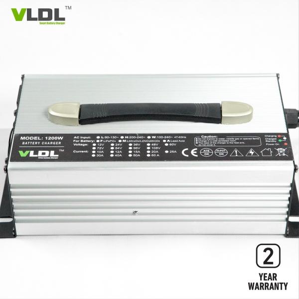 25A 60V Battery Charger For SLA AGM GEL Batteries Automatic Three Steps Charging