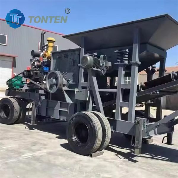Мобильный каменный дробильный завод портативная карьерная дробилка