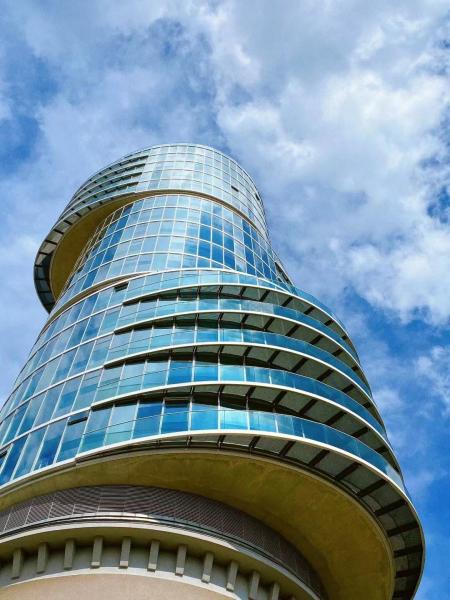 Modern High Rise Buildings Exterior Glass Curtain Wall System Cladding Construction