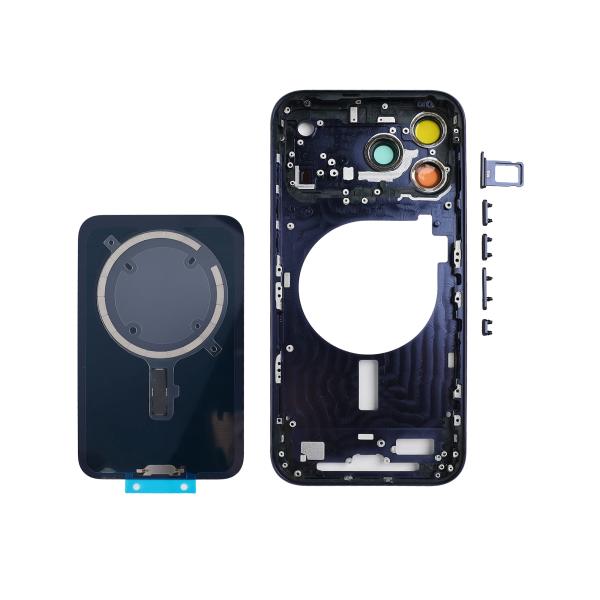 Back Glass For 17promax /17pro With Aluminum Middle Frame And Magnet With Card Holder Accessory  For Repair Technicians Only 