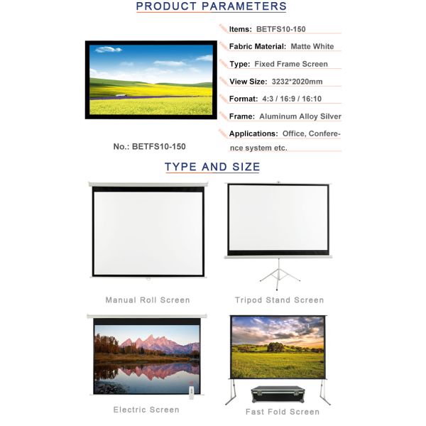 Anti Static 150 Inch Electric Projector Screen For Profession Cinema