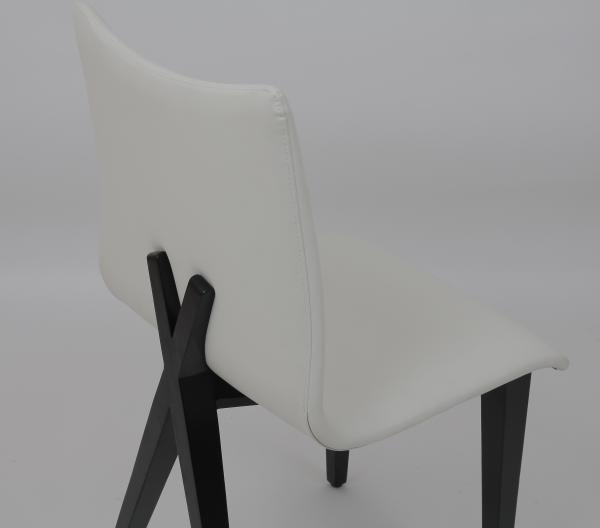 White Leather Fabric Furniture Dining Room Office Chairs Luxury Modern