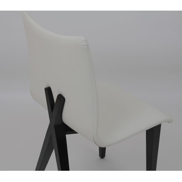 White Leather Fabric Furniture Dining Room Office Chairs Luxury Modern