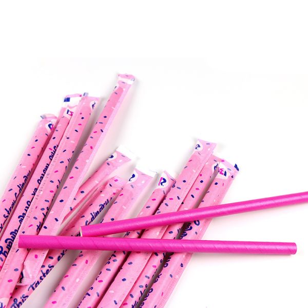 250pcs Biodegradable Customized Logo Black Paper Straws 197mm for Eco Friendly Products