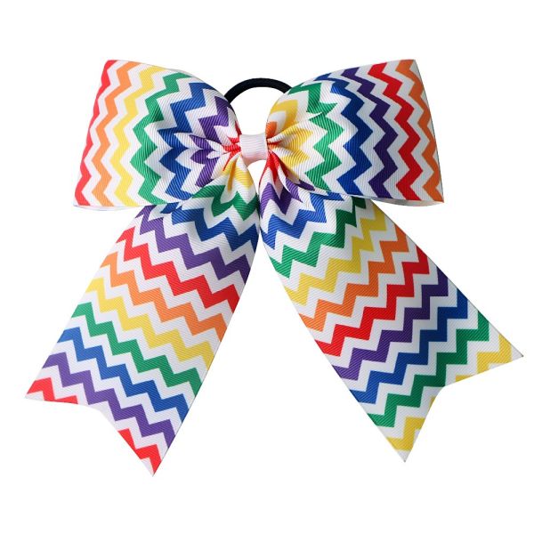 Sublimated Girl Cheerleading Bows with Hair Ring Delivery in 3-7 Working Days 16*20cm