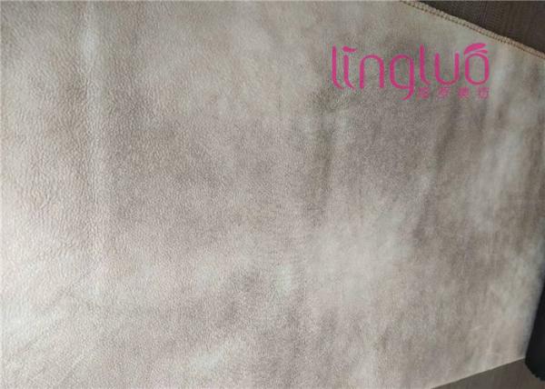 Waterproof Polyester Suede Fabric With Grey Suede Material Bronzing Fabric