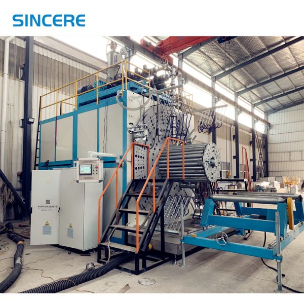 Profiles espirales cuadrados de HDPE Línea de extrusión de tubos espirales de gran diámetro