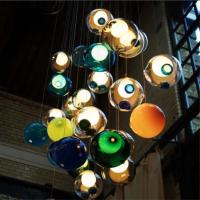 Boule en verre colorée moderne pour grand de luxe d'appareil d'éclairage de décoration de restaurant de salle à manger