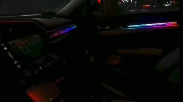Ambient lights Rainbow symphony dynamic carbon fiber Ribbon style for Honda Civic(2016-2021)