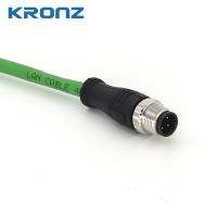 M12 IE Conector Industrial Conectores circulares masculinos Conector de cabo D-Code 4 Pin Lan