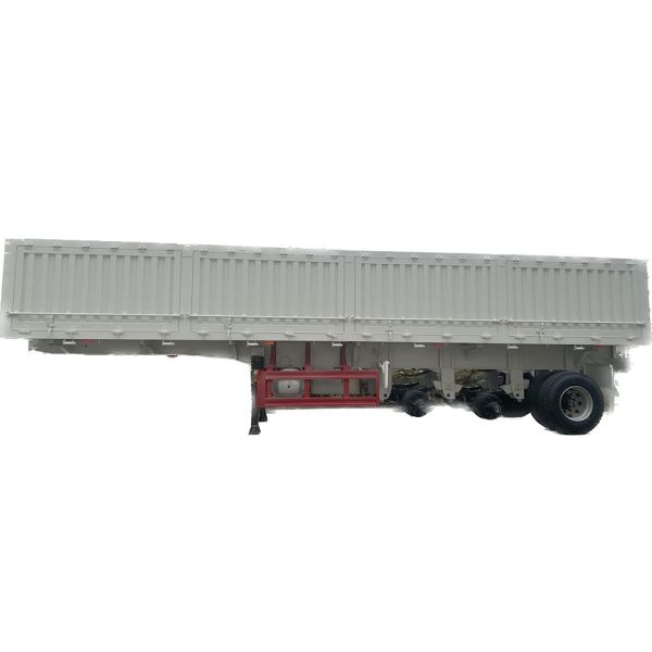 Truck Trailer 60Tons Side Dumper Semi Trailer with 28t Heavy Duty Landing Gear