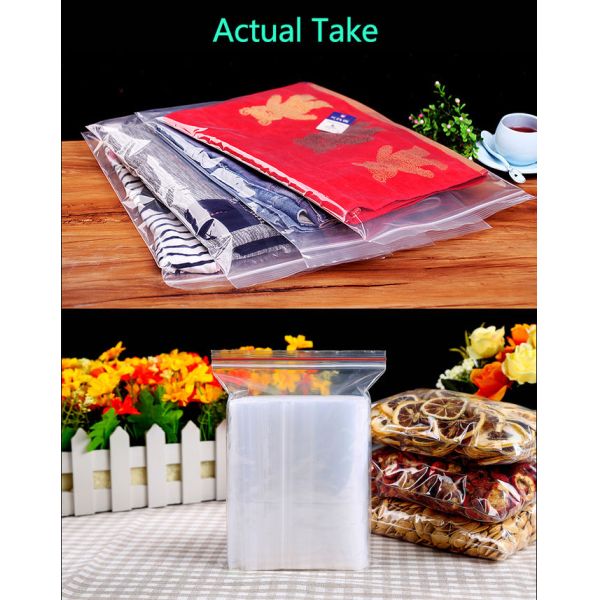 Biodegradable Plastic Bag Transparent PE Slide Seal Freezer Bags, Gallon, Quart, American value, drug store, zipper seal