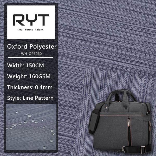 Tela poli durável de 160GSM Oxford para a bagagem e produtos industriais