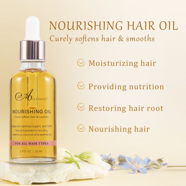 Private Label Moisturizing Nourishing Hair Oil Natural Jojoba Seed Oil Castor Seed Oil Ginger Root Oil Avocado Oil Massa