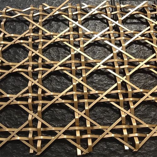 Durable Facade Stainless Steel Customized Decorative Crimped Woven SS304 Mesh Metal Decorative Mesh