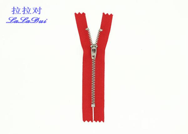 6 Inch Antique Brass Closed End Zip Red Tape Semi Auto - Lock Slider For Dress / Shoes