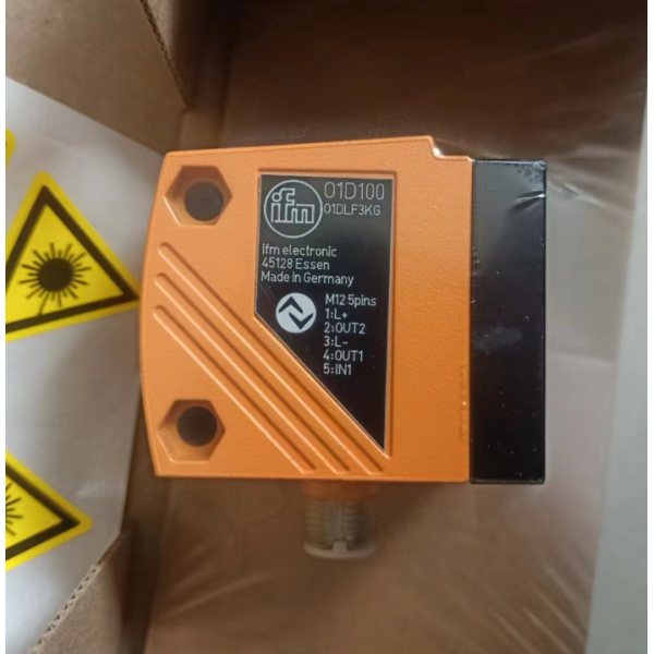 Original IFM 01D100 01DLF3KG Laser Distance Sensor With 2 Outputs PNP Design And 2 Digital Outputs
