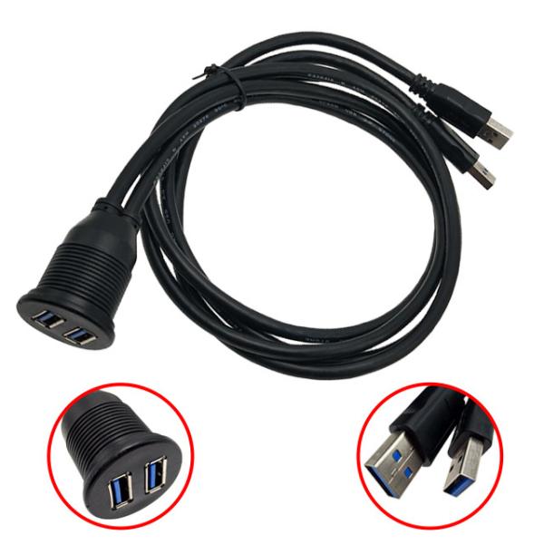 Cabo impermeável AUXILIAR da montagem do resplendor de USB do carro do conjunto de cabo de USB2.0 LVDS