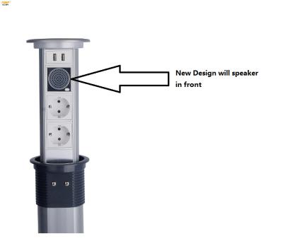 A cozinha motorizada inteligente estala acima os soquetes bondes do Desktop dos soquetes com Bluetooth