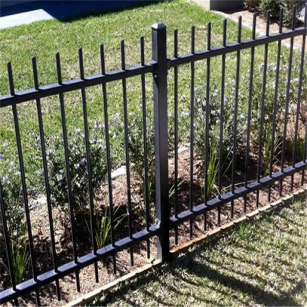 Galvanized 6ft 8ft Picket Steel Fence Metal Garden Fence for Residential Security