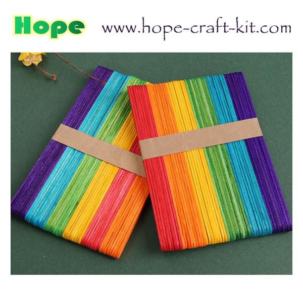 Natural wood color, asst colors wooden craft sticks with holes for hobbies and children DIY hand-craft