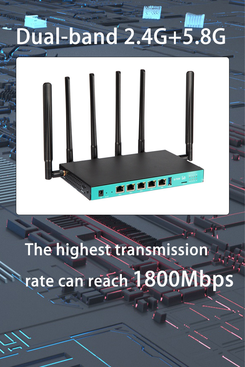 1800Mbps двойной маршрутизатор RM500Q-Gl диапазона 5G Wifi 6 со слотами 1 SIM-карты