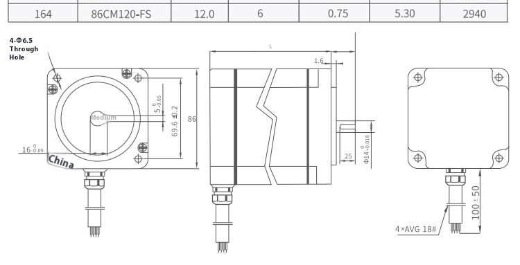 Smart 86CM45D Hybrid NEMA Stepper Motor 1.2Nm Dc24v-36v For 3D Printers Control