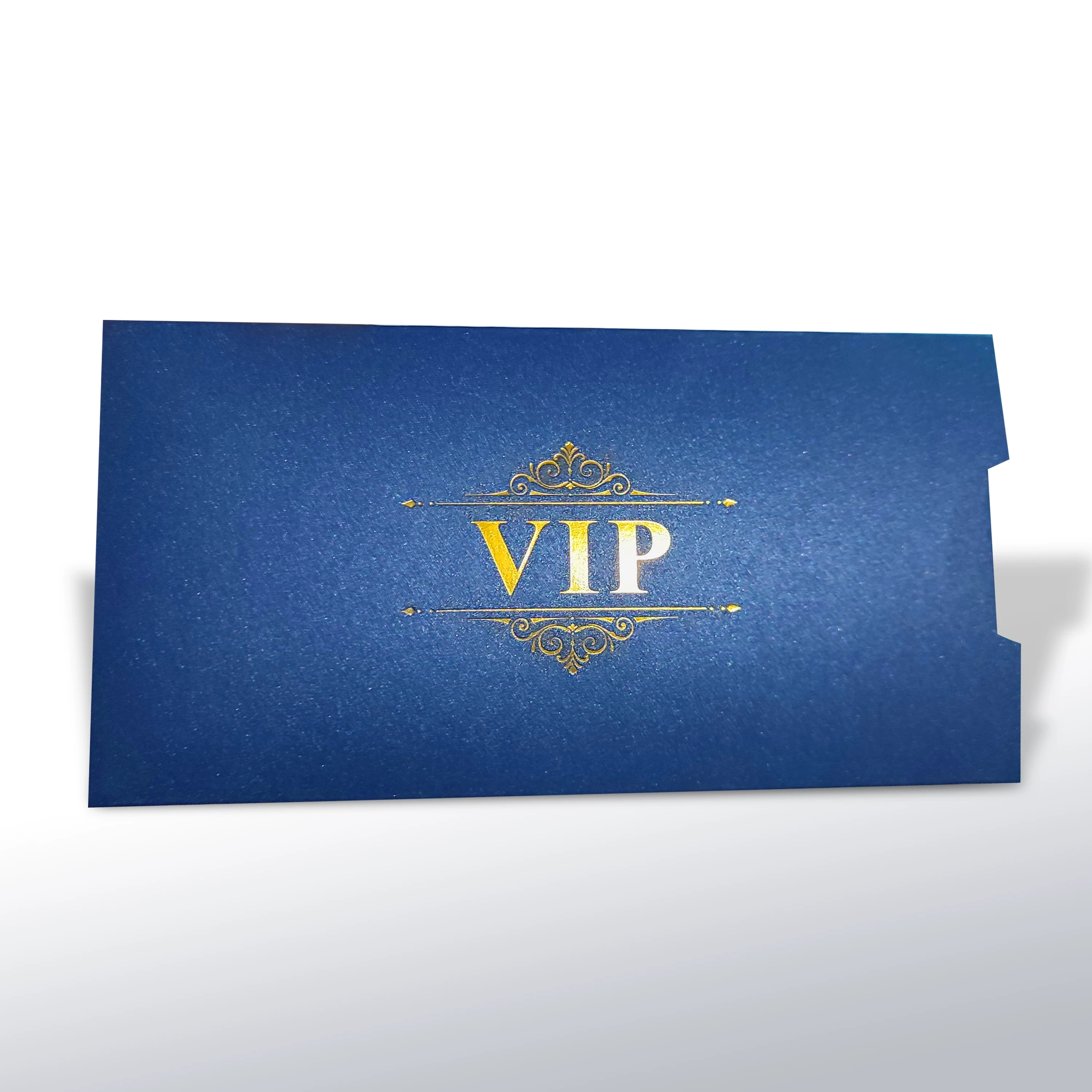 VIP Card Paper Sleeves With Gold Foil Stamping For Hotel Club