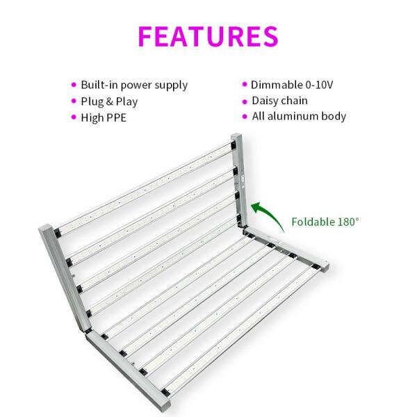 4FT 120CM 800W Full Spectrum LED Hydroponics Plant Grow Lights (Luzes de cultivo de plantas de hidroponía LED de espectro completo)