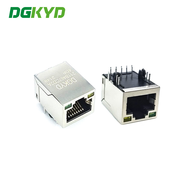 соединитель 21.1mm 100Mb RJ45 одиночный гаван с материалом трансформатора PBT