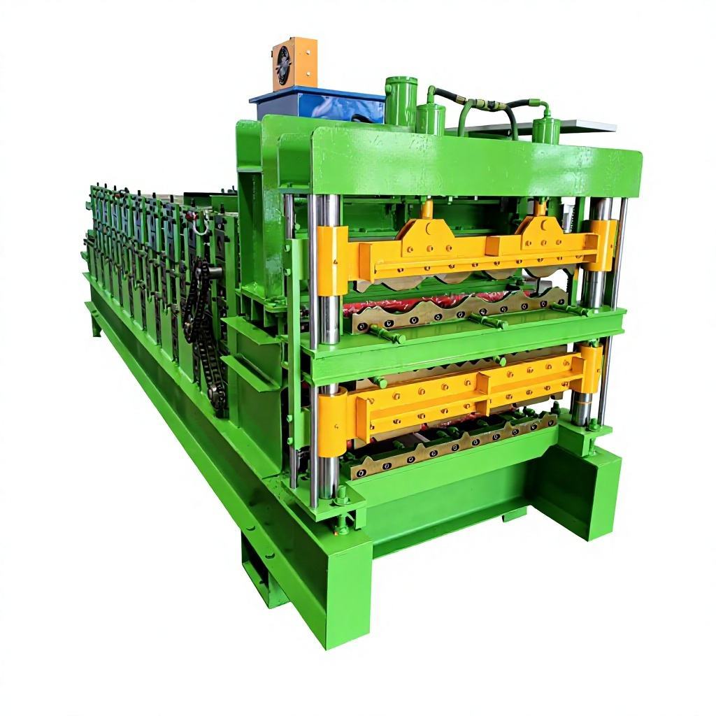 European Metal Tile Roofing Roll Forming Machine 5.5kw-7.5kw With PLC Control System