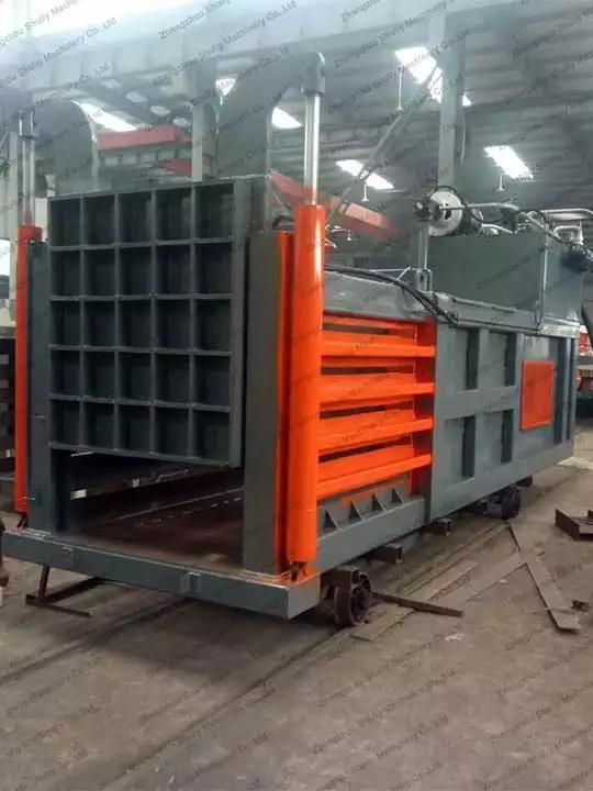 100 Ton Hydraulic Pressure Waste Paper Baler Machine With PLC Full Automatic Control