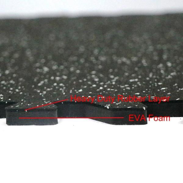 0.79 Inch Gym Flooring For Home Gym, 6 Tiles Exercise Equipment Mats With Rubber Top