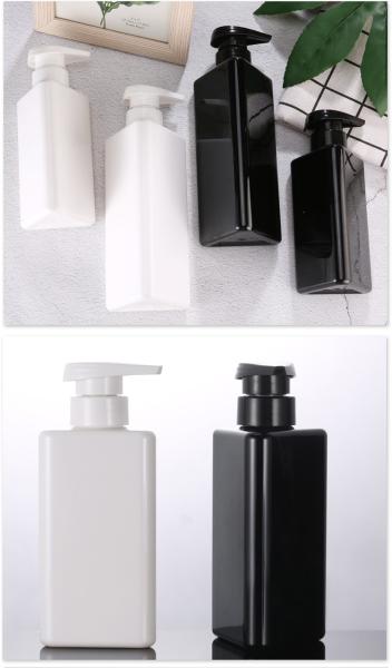 Wholesale 100ml 200ml 300ml Triangle Shape Recycle Plastic Pet Lotion Container Black Airless Pump 500ml Shampoo Bottles