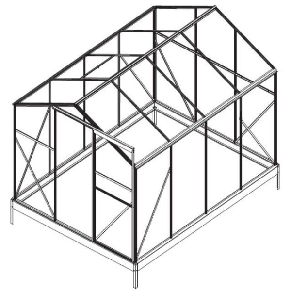 дом алюминиевой рамки сада шпиля механических инструментов сада 5cm солнечный зеленый