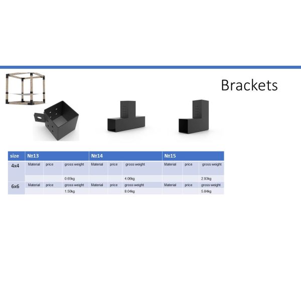 Металлический пергольный болт с подъемным брекетом