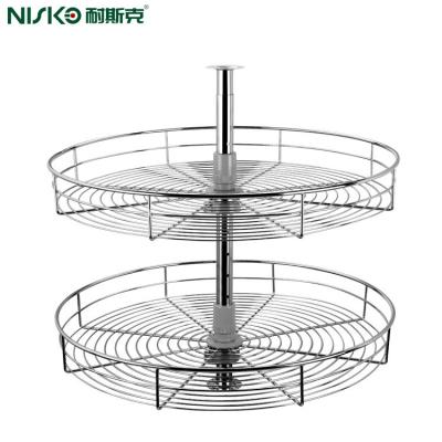 Blind Corner Cabinet Storage Rack 360 Degrees Swivel Design